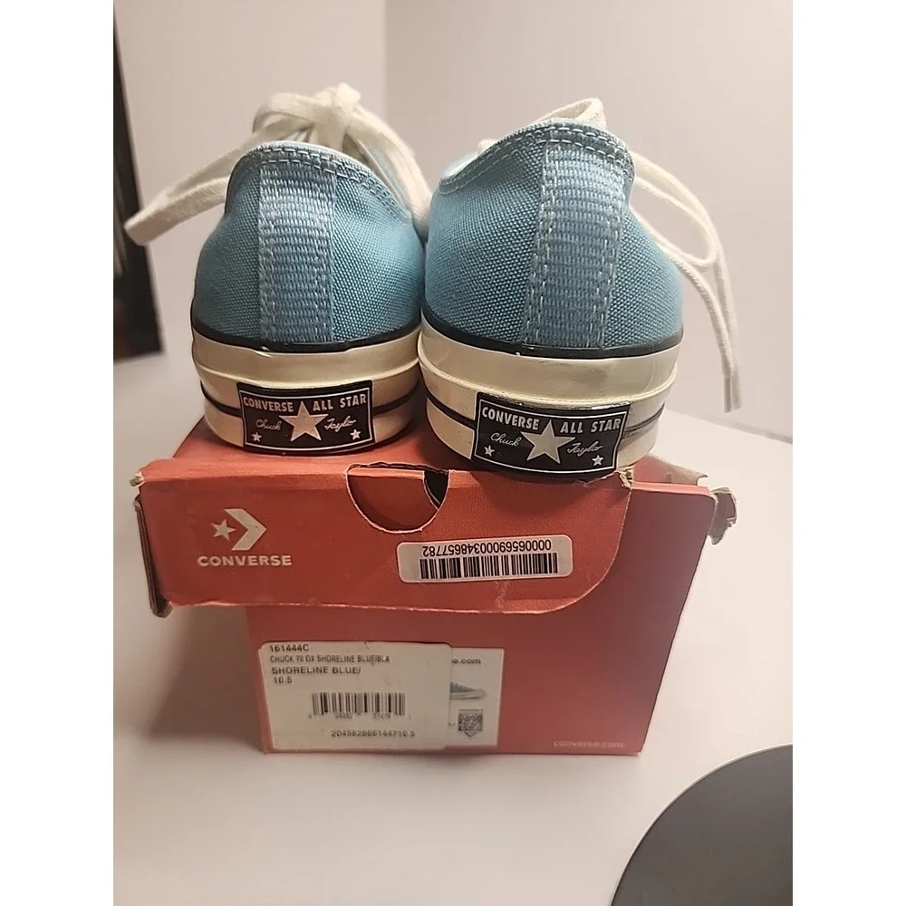 Converse Chuck‎ 70 OX Shoes Mens 10.5 Womens 12.5 Blue Low Top Sneakers